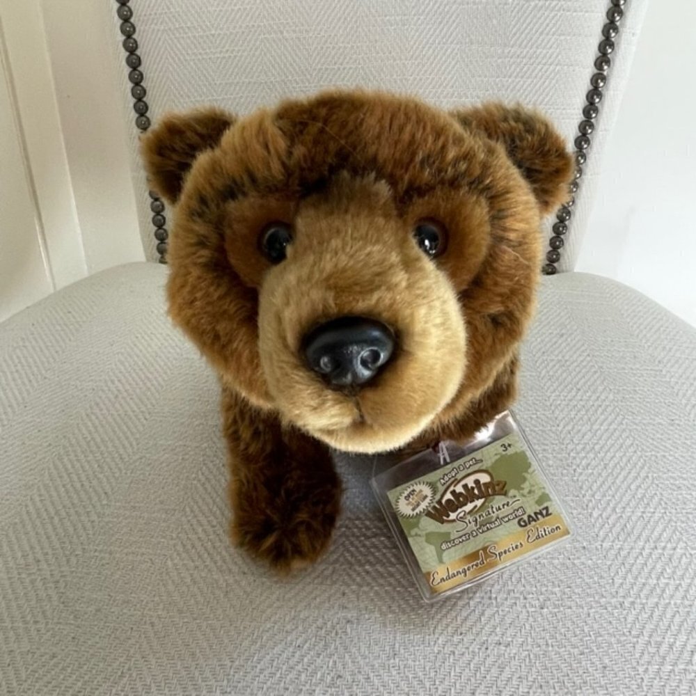 Webkinz Signature Endangered Species Brown Bear WKS3006 Plush New Sealed Code - Picture 2 of 6